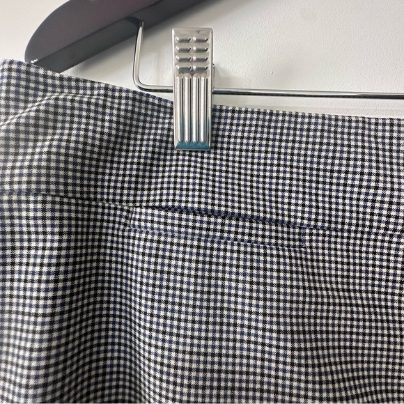Banana Republic Plaid Blue Cream Black Pencil Suit Skirt Size 14 - Picture 3 of 11